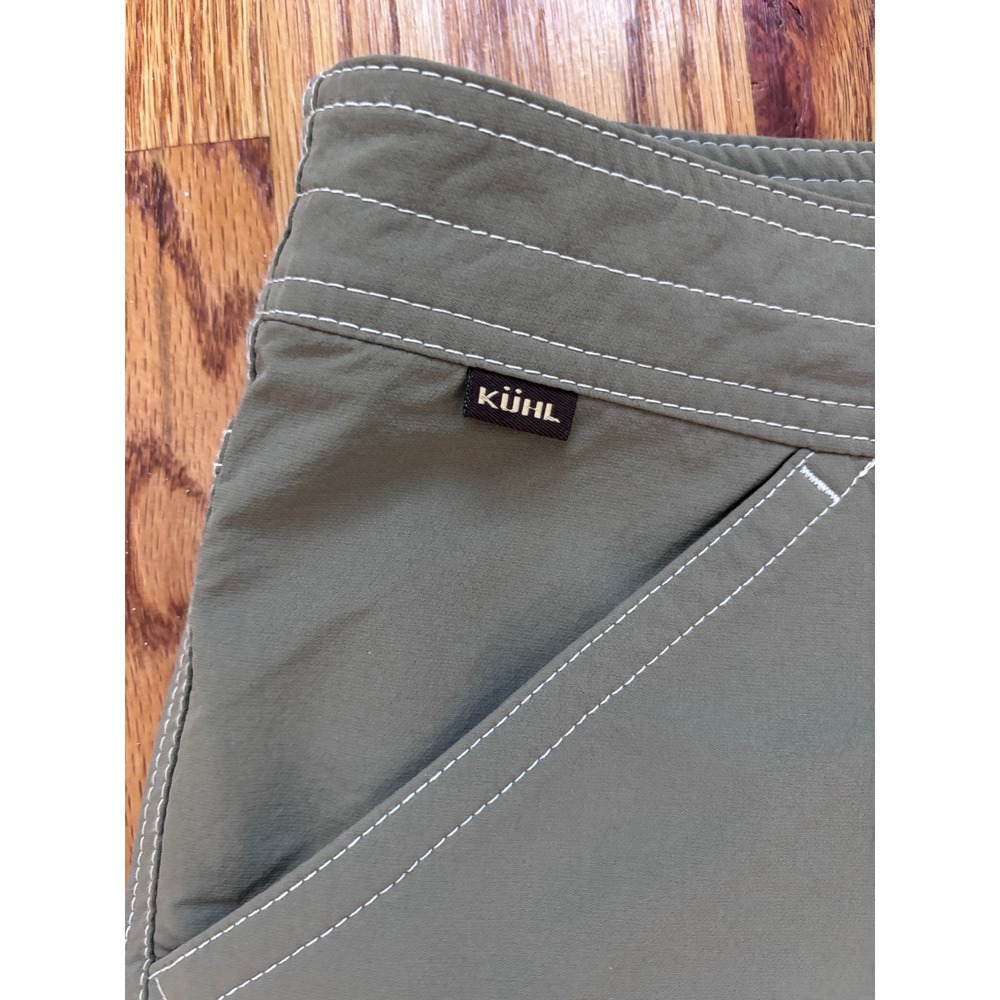 Kuhl Mens Hiking Pants Olive Green 38x30 Nylon Spandex Outdoor Trekking Trousers - Picture 4 of 10